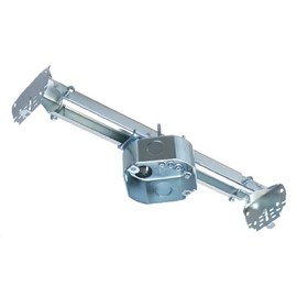 Arlington FBRS415-1 Steel Fan and Fixture Mounting Box with Adjustable Mounting Bracket, For New Construction, 16-24-inches, Metallic, 1-Pack