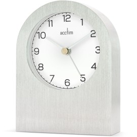 Acctim Sutherland 37077 Brushed Aluminium Table Clock