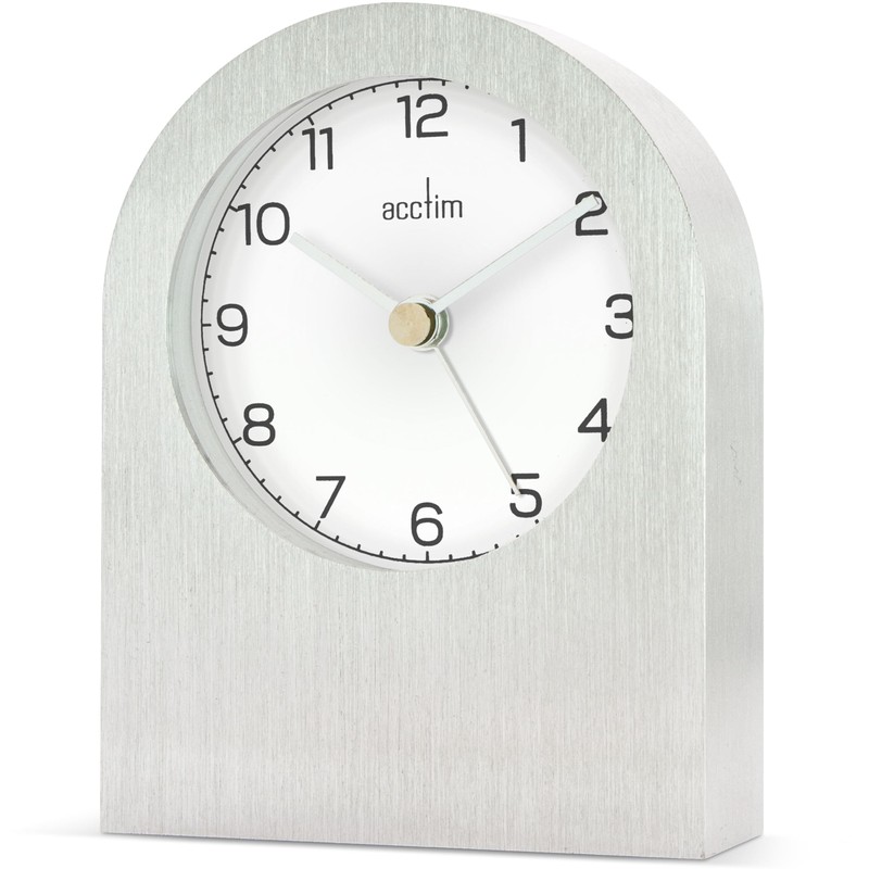 Acctim Sutherland 37077 Brushed Aluminium Table Clock