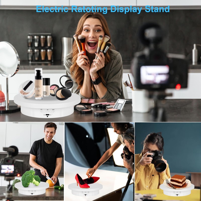 2 in 1 Motorized Rotating Display Stand with 5.74 /8.66