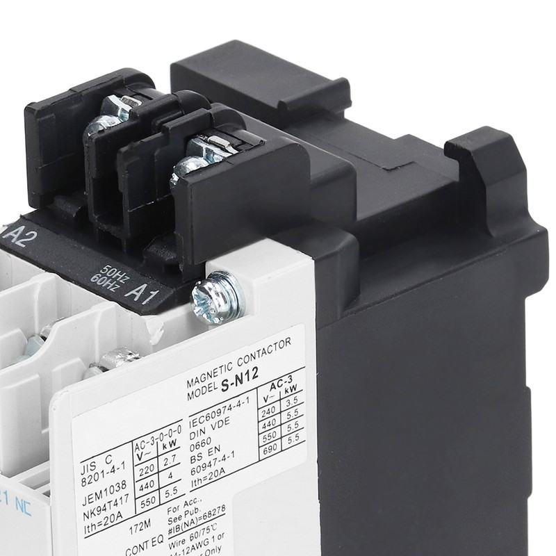 AC Contactor High Sensitivity Industrial Electric Magnetic 20A 3 Pole