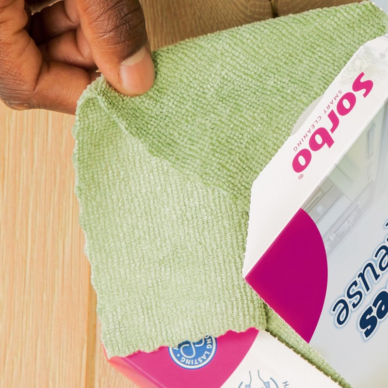 Sorbo Microfibre Multi Wipes, 16 Pack Reusable Household Cloths for