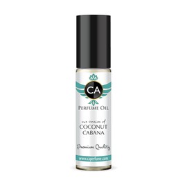CA Perfume Originals Coconut Cabana for Women Fragrance Oil Floral Fruity Scent Long Lasting Perfumes for Women Travel Size TSA Ready Mini Parfum Body Oil Roll-on 0.33 Fl Oz 10ml
