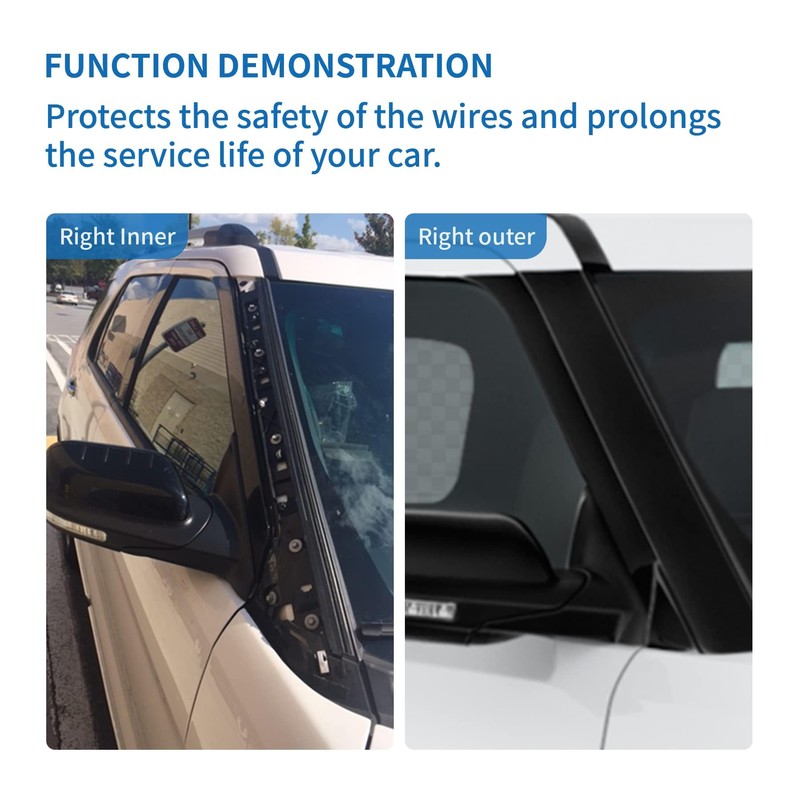 AIWGIW Windshield Pillar Trim Panel Molding Compatible with Ford Explorer