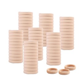 Pagabach Hair Ties Hair Elastics Bands Seamless Cotton No Damage Thick Curly Hair Long-Lasting Braids Ponytails Holders All Hair Types Pain-Free Hair Accessories Women Men Blond Colors 50 PCS