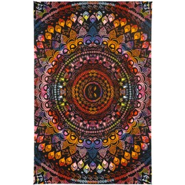 Sunshine Joy 3D Rainbow Cat Tapestry Tie Dye Kitty Mandala Wall Hanging Huge 60x90 Inches