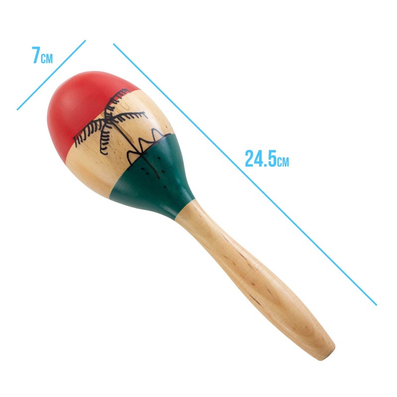 Tiger MAR56-NT Natural Hand Painted Wooden Maracas