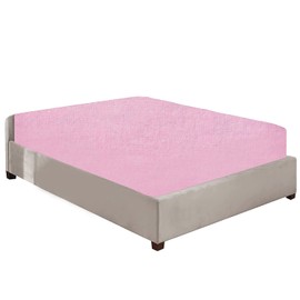 NIYS Luxury Bedding 100% Brushed Cotton Flannelette 40CM/16 Extra Deep Fitted Sheets in 12 Colours (Double, Pink)