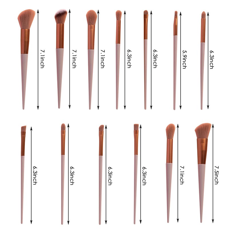 Eowppue Makeup Brush Set, 13 Pieces, Make-Up Brush Set, Premium