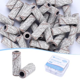 GazePlus 50 Pcs 3.1mm Small Sanding Bands for Nail Drills White Disposable Small Sanding Bands 120 Grit Nail Sanding Bands for Nail Drill Set Acrylic Nail Gel Manicure & Pedicure