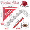 Speed Square, 7.28inch Woodworking Set Square Tool, Red Metric Triangle