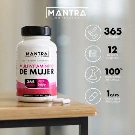 Multivitamínico De Mujer De 365 Cápsulas | Mantra Nutrition Sabor Sin Sabor