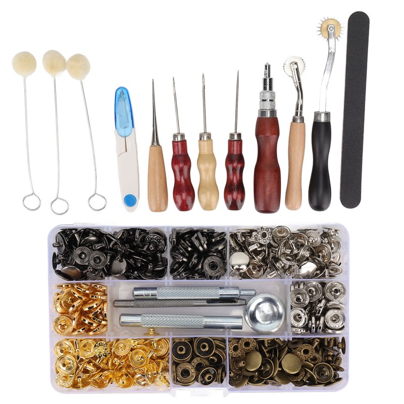 Leather Working Kit DIY Making High Carbon Steel Wooden Handles