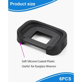 Pack of 6 Camera Lens Protector Rubber Eyepiece for Canon EF Eyecup Replacement Viewfinder Protector for EOS 300D 350D 400D 450D 500D 550D 600D 1000D 1100D 700D 100D Rebel XT XSi T2i T3 T3i T5i SL1