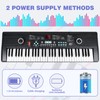 61 key keyboard Piano,Portable Electronic Digital Piano,Built In Dual Speakers,External