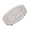 Crystal Cosmetic Makeup Tray 8in Round Display Tray Mirrored Metal