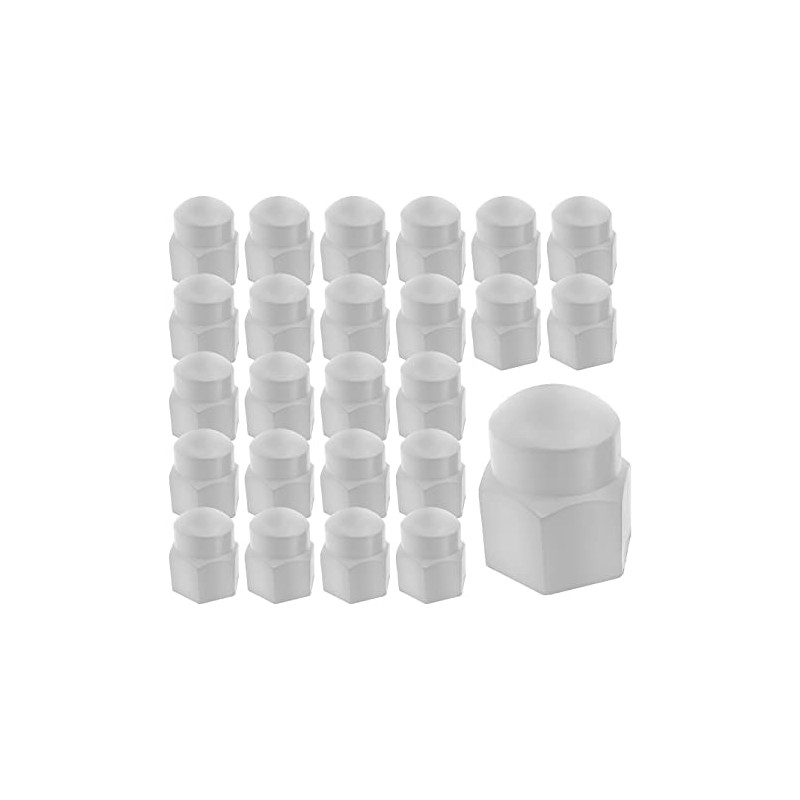 A.A 10 Pack - 13/16" White Nylon Lug Nut Cover