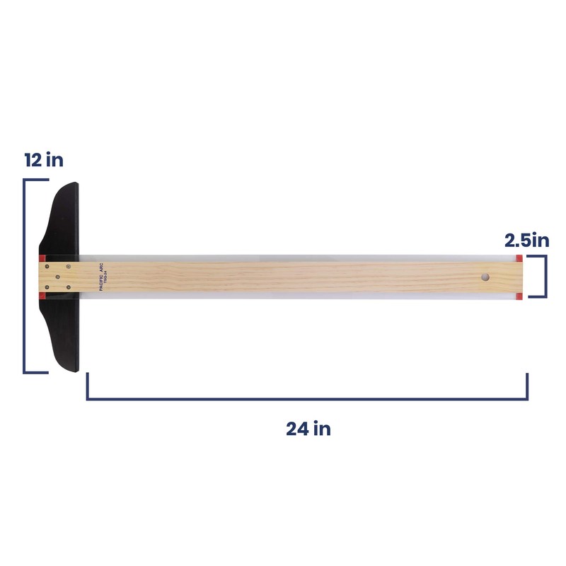 Pacific Arc 24 Inch T Square, Traditional Maple Blade with