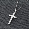 trendor Silver Cross with Chain for Men Men's Necklace with