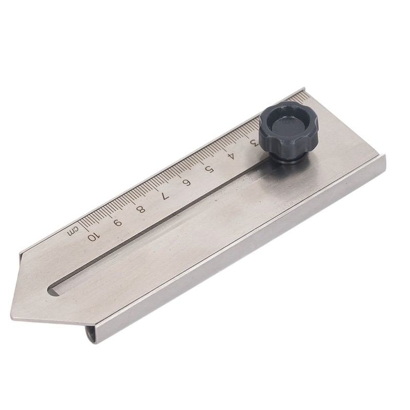 Sliding Line Ruler 0 To 100mm Stainless Steel Clear Scale