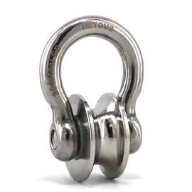 Lind Kitchen Bow Type Stainless Steel Duplex Bearing Detachable 360 Degree Rotation Heavy Duty Traction Wheel Swivel Pulley