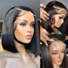 Bestvivid Short Straight Bob Wig Human Hair 13x4 HD Transparent