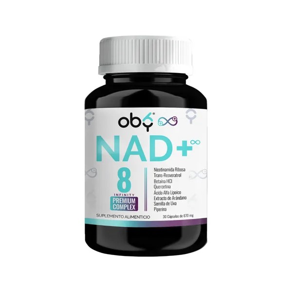 Oby Nad+ Resveratrol Potenciado 8 Ingredientes: Nr Nicotinamida Ribosa, Resveratrol,