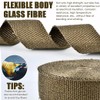 MORECP Titanium Exhaust Heat Wrap, 2 Roll 2" x 50',