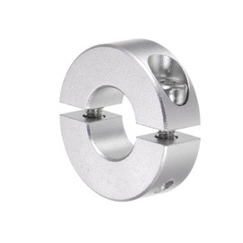Kozelo 2pcs Double Split Shaft Collars [13mm ID x 30mm OD x 10mm W] CNC Machine Tool Clamp Shaft Collar for Timing Pulley Retention 6061 Aluminum Alloy Silver Tone