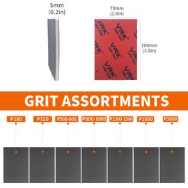 VRKET 28 Pcs 180-3000 Grit Sanding Sponge,Ultra Fine Sandpaper,Soft Foam Hand Sander Block Wet Dry Sanding Pads for Automobile Wood Furniture Metal Drywall Polishing