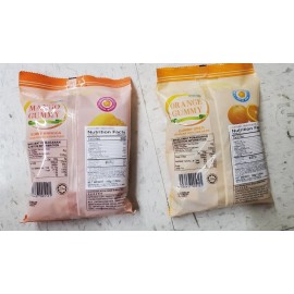 COCON 4  PACK DELICIOUS MANGO AND ORANGE GUMMY CANDY WITH ORANGE & MANGO JUICE