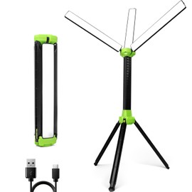MaxWorks Multi Function Rechargeable LED Swivel Work Light with Foldable Tripod and Hanging Hook Includes C - Cable Charging Port Water Resistant