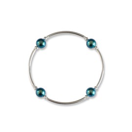 Made As Intended the Blessing Bracelet - 8mm Peacock Pearls, Large Size, Peacock