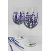 Hand Painted Wine Glasses - Purple Lavender (Set of 2)