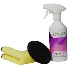 ADVANTUSE Plastic & Tyre Care Set - Liquid Elements Back in Black 500 ml + Applicator + Microfibre Cloth - Maintains Plastics and Rubber