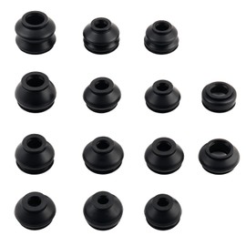 14PCS Tie Rod Boot Kit,14 Sizes Rubber Ball Joint Boot Replacement for Dustproof,Universal Tie Rod End Boot of Turn to Rod Arm as Suspension Parts Car Accessories