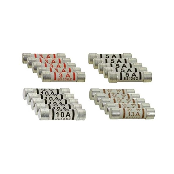 20 x Mixed Electrical Ceramic Household Domestic Mains Plug Top