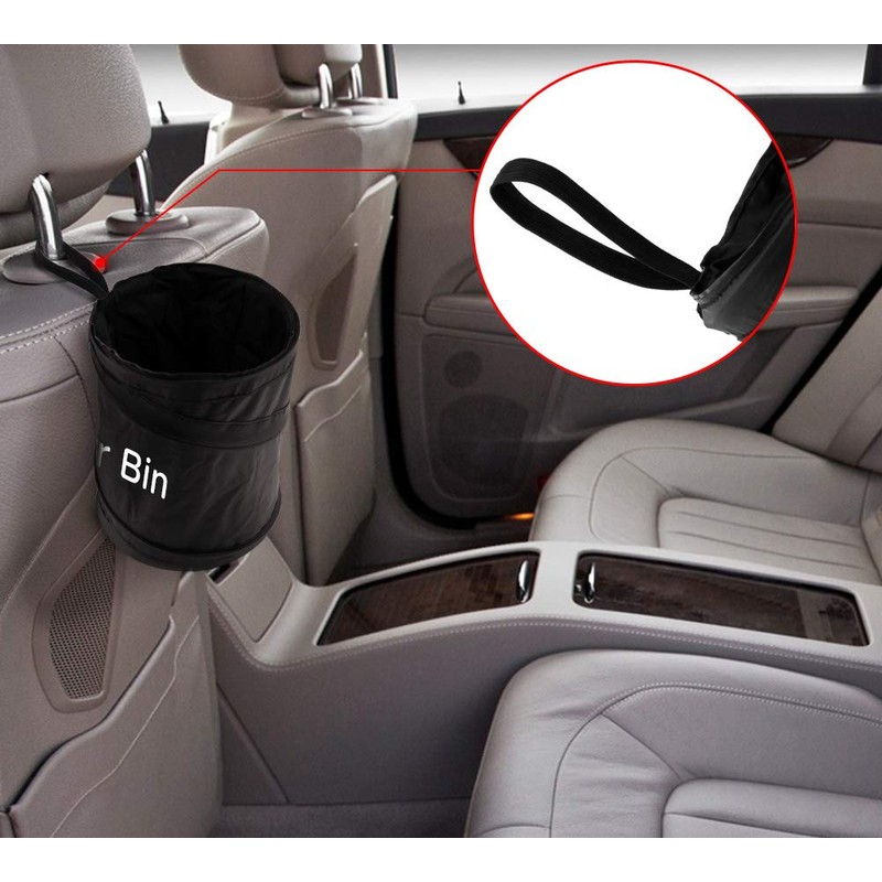 Zacro Car Bin with 5 Garbage Bags - Foldable and