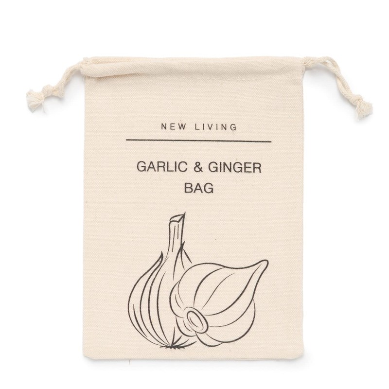 New Living Organic Linen Cotton Garlic & Ginger Bags Eco
