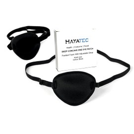 HAYATEC Concave Eye Patch Foam Groove Washable Eyeshades Adjust Strap Kids/Adult (Adult)