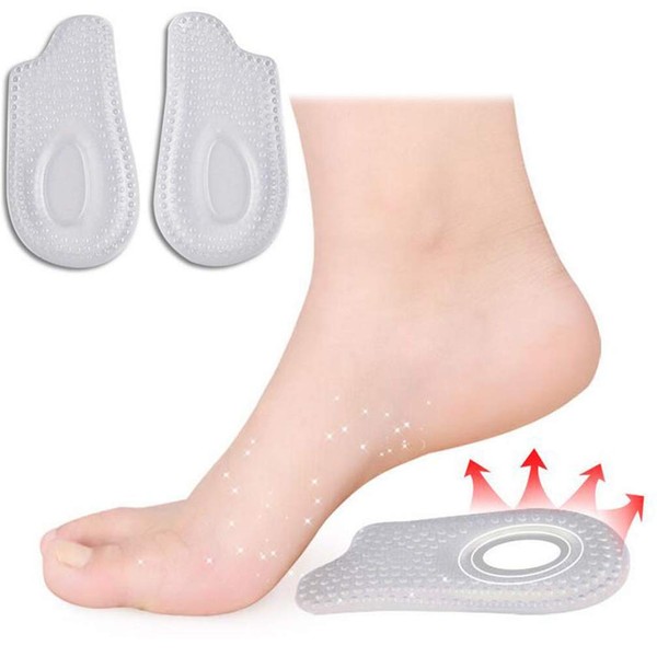 Gel Heel Pads, Self-Adhesive Granular Massage Heel Cup Pads, Comfortable Foot Heel Shock Absorbing Support Cushion Anti-wear High Heel Insole, Pain Relief Protector for Heel Pain and Prevent Rubbing