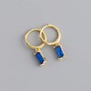 Tiny 925 Sterling Silver Hoops Earrings 18k Gold Plated Cubic