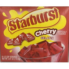 Starburst CHERRY Flavored Jello Gelatin Dessert Mix 3.91 oz Box - FREE SHIPPING