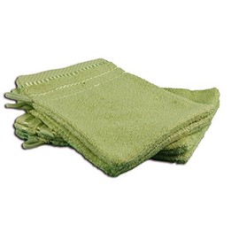 Gözze - Bath/Shower Glove/Mitt, Set of 4, Berlin, 100% Cotton, 17 x 24 cm - Dark Green