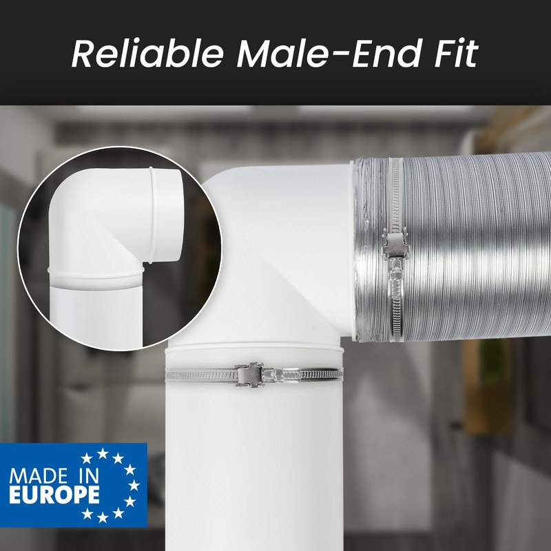 Repa Market 90 Degree 5 Inch Duct Elbow Pipe Connector