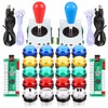 Fosiya LED Arcade Joystick Buttons Kit Ellipse Oval Style 8