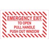 StickerTalk Emergency Exit Window Vinyl Sticker, 5 inches by 3