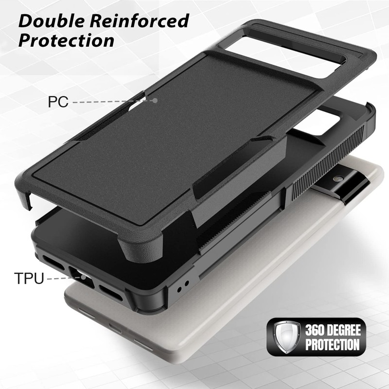 ZUSLAB Rugged Case for Pixel 7a Rugged Defender Protective Heavy