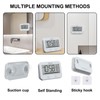 ALEENFOON Digital Bathroom Clock, IP54 Waterproof Shower Clock with Temperature