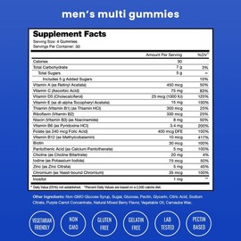 NutraChamps 남성용 종합 비타민 젤리 비타민 A, B, C, D, E, 비오틴, 엽산 NutraChamps Men's Multivitamin Gummies Vitamin A, B, C, D, E, Biotin, Folic Acid
